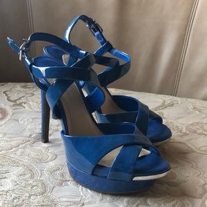 Gianni Bini Royal Blue Sandal 4” Leather